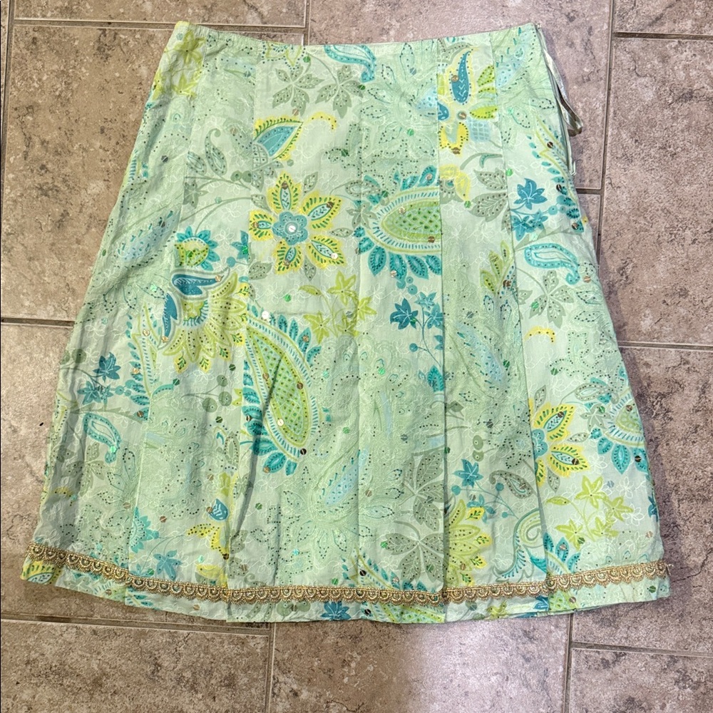 Vintage BNWOT Y2K Express Floral Paisley A-Line Skirt!